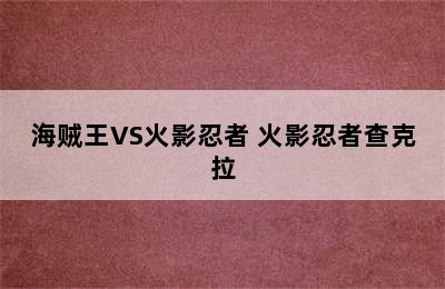 海贼王VS火影忍者 火影忍者查克拉